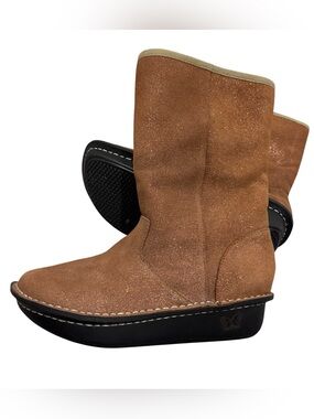 Alegria Brown Glitter Mid Calf Boots Size 37 US 7/7.5